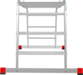 Multipurpose aluminum professional hinged rung ladder 650 mm width with 80 mm flanged steps NV3325