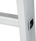 Single-section aluminium leaning ladder NV1210