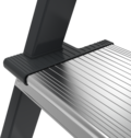 Steel double-sided stepladder with 130 mm aluminum steps and 350×260 mm platform NV2147 sku 2147203