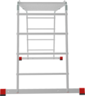 Multipurpose aluminum professional hinged rung ladder 650 mm width NV3322