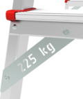 Aluminum double-sided professional stepladder with 350×260 mm platform NV3121 sku 3121204