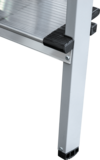 Steel double-sided stepladder with 130 mm aluminum steps and 350×260 mm platform NV1147 sku 1147203