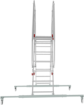 Industrial mobile double-sided scaffold ladder with platform NV5520 sku 5520207