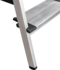 Aluminum double-sided stepladder with 130 mm steps and 350×260 mm platform NV1127 sku 1127205