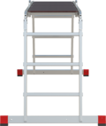 Multipurpose aluminum professional hinged rung ladder 500 mm width with platform NV3331 sku 3331403