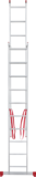 Two-section aluminium multipurpose ladder NV2220 sku 2220210