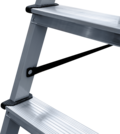 Steel double-sided stepladder with aluminum steps NV2140 sku 2140204