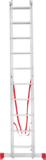 Two-section aluminium multipurpose ladder NV2220