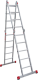 Multipurpose aluminum professional hinged rung ladder 400 mm width NV3320 sku 3320245