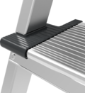 Aluminum double-sided stepladder with 130 mm steps and 350×260 mm platform NV2127 sku 2127202