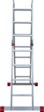 Multipurpose aluminum professional hinged rung ladder 400 mm width NV3320 sku 3320234