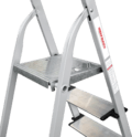 Steel stepladder with 130 mm aluminum steps and tool tray NV1138 sku 1138104