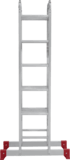 Multipurpose aluminum hinged rung ladder 340 mm width NV2320 sku 2320256
