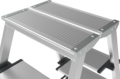 Aluminum double-sided stepladder with 130 mm steps and 350×260 mm platform NV2127 sku 2127202