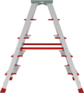 Anodised double-sided professional stepladder NV3127A sku 3127205A
