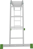 Compact multipurpose aluminum hinged rung ladder 340 mm width NV 2327