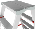 Aluminum double-sided professional stepladder with 350×260 mm platform NV3121 sku 3121206