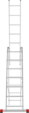 Three-section aluminum multipurpose ladder NV2230 sku 2230307