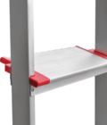 Aluminum single-section industrial leaning ladder with 130 mm steps NV3217