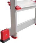 Aluminum single-section industrial leaning ladder with 130 mm steps NV3217