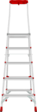 Aluminum professional stepladder with 350×260 mm platform and tool tray NV3135 sku 3135105