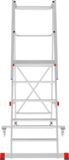 Industrial mobile folding stepladder with platform NV 5540