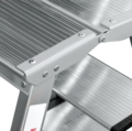 Aluminum double-sided stepladder with 130 mm steps and 350×260 mm platform NV1127 sku 1127203