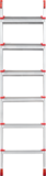 Aluminum single-section industrial leaning ladder with 130 mm steps NV3217 sku 3217106