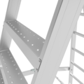 Professional mobile folding platform ladder with telescopic cross bar NV3541