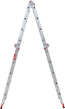 Multipurpose aluminum professional hinged rung ladder 400 mm width NV3320 sku 3320245