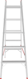 Aluminum double-sided industrial stepladder with 80 mm flanged steps NV5120 sku 5120205