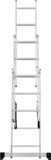 Three-section aluminum multipurpose ladder NV1230 sku 1230305