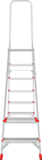 Aluminum professional stepladder with 350×260 mm platform NV3130