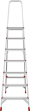 Aluminum professional stepladder with 350×260 mm platform NV3130 sku 3130107