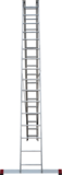 Three-section aluminum multipurpose ladder NV1230 sku 1230316