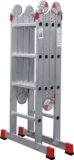 Multipurpose aluminum professional hinged rung ladder 400 mm width NV3320