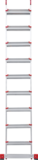 Aluminum single-section industrial leaning ladder with 130 mm steps NV3217 sku 3217109