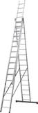 Three-section aluminum multipurpose ladder NV1230 sku 1230316