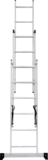 Three-section aluminum multipurpose ladder NV1230 sku 1230306