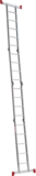 Multipurpose aluminum hinged rung ladder 340 mm width NV2320 sku 2320245