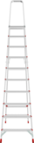 Aluminum professional stepladder with 350×260 mm platform NV3130 sku 3130110