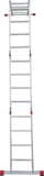 Multipurpose aluminum professional hinged rung ladder 400 mm width NV3320 sku 3320404