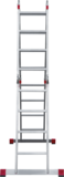 Multipurpose aluminum professional hinged rung ladder 400 mm width NV3320 sku 3320404