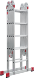 Multipurpose aluminum professional hinged rung ladder 400 mm width NV3320 sku 3320245