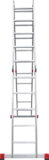 Multipurpose aluminum professional hinged rung ladder 400 mm width NV3320 sku 3320405