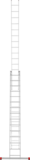 Three-section aluminum multipurpose ladder NV2230 sku 2230315