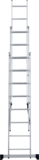 Three-section aluminum multipurpose ladder NV1230 sku 1230308