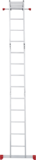 Multipurpose aluminum hinged rung ladder 340 mm width NV2320 sku 2320245