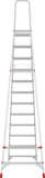 Aluminum professional stepladder with 350×260 mm platform NV3130 sku 3130112