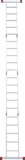 Multipurpose aluminum professional hinged rung ladder 400 mm width NV3320 sku 3320405